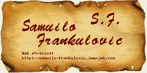 Samuilo Frankulović vizit kartica